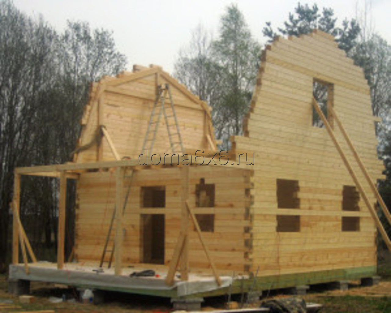 Строительство дома из бруса в д.Сельково - вид второй