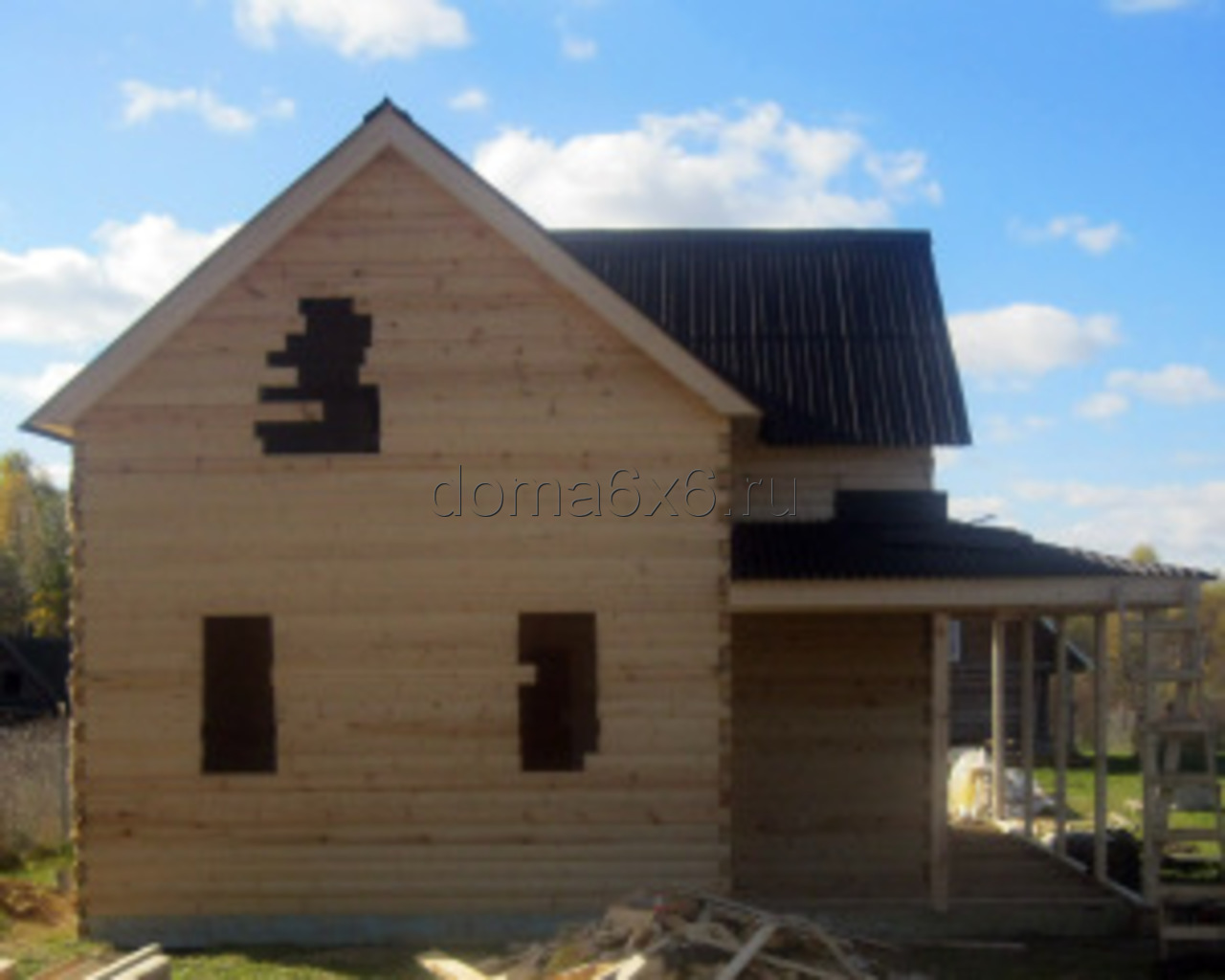 Строительство дома из бруса в д.Засколье - 1